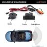 AllExtreme CW-08 170?Wide Angle Rear View Parking Sensor Kit 0.3m-2m Detection Distance IP67 Water Resistant Reverse Backup Radar System (Black)