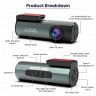 AllExtreme X5 Car Dash Camera 2MP FHD 1080P 140˚Wide Angle Night Vision Cam WiFi App Connectivity with Emergency Recording & Parking Monitoring Sensor Support UPTO 128GB Class 10 SD Card