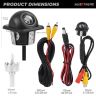 AllExtreme CW-680 170˚Wide Angle HD Display Reverse Camera with Night Vision 1280 x 720 Pixels Water Resistance for AHD Installs