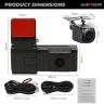 AllExtreme X17 Car Dash Cam Front & Rear 2K+1080P 140° Wide Angle Lens Dual Inside Driving Camera G-Sensor Loop Video Recorder