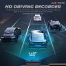 AllExtreme X13 2K 3 Channel Dash Cam 1440P Front 1080P Inside HD Loop Video Recording with 128 GB SD Card Night Vision (Black)
