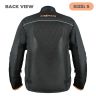 Allextreme AVIANT AIR Bike Riding Jacket CE Level 2 Certified Armour Protector Elbows Shoulders Protection Mesh Fabric Motorcycle Rider Gear for Bikers (S, Black & Orange)