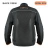 Allextreme AVIANT AIR Bike Riding Jacket CE Level 2 Certified Armour Protector Elbows Shoulders Protection Mesh Fabric Motorcycle Rider Gear for Bikers (2XL, Black & Orange)