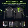 Allextreme WILDFIRE Bike Riding Jacket CE Level 2 Certified Armour Protector for Back Elbows Shoulders Mesh Fabric Motorcycle Gear (XL, Black/Neon Green)