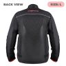 Allextreme AVIANT AIR Bike Riding Jacket CE Level 2 Certified Armour Protector Elbows Shoulders Protection Mesh Fabric Motorcycle Rider Gear for Bikers (L, Black & Red)