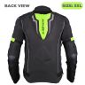Allextreme WILDFIRE Bike Riding Jacket CE Level 2 Certified Armour Protector Back Elbows Shoulders Protection Mesh Fabric Motorcycle Rider Gear for Bikers (3XL, Black/Neon Green)