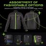 Allextreme AVIANT AIR Bike Riding Jacket CE Level 2 Certified Armour Protector Elbows Shoulders Protection Mesh Fabric Motorcycle Rider Gear for Bikers (XL, Black & Green)