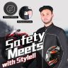 Allextreme AVIANT AIR Bike Riding Jacket CE Level 2 Certified Armour Protector Elbows Shoulders Protection Mesh Fabric Motorcycle Rider Gear for Bikers (M, All Black)