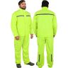 Allextreme Riding Jacket Rain Suit Cover with Pant PU Coated Polyester Fabric Waterproof Biker Rainwear with Full Sleeves for Men's Rider Protection Raincoat (M, Neon Green)