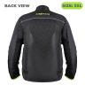 Allextreme AVIANT AIR Bike Riding Jacket CE Level 2 Certified Armour Protector Elbows Shoulders Protection Mesh Fabric Motorcycle Rider Gear for Bikers (3XL, Black & Green)