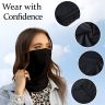 Allextreme Neck Gaiter Bandana For Men & Women Sun Protection (Black)