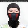 Allextreme Full Face Mask Anti Pollution Sun Protection Warmer Riding Balaclava with Air Filter Mesh for Biking Cycling (Black & Red)