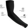 Allextreme Unisex Arm Sleeves Cover For Basketball Cycling And UV Protection (Black)
