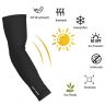 Allextreme Arm Sleeves for Men & Women Hand UV Protection Cover for Basketball Cricket Biking and Outdoor Use - (Black, Pair of 1)