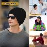 Allextreme Unisex Helmet Liner Skull Cap Reusable Unisex Sweat Head Wraps Cycling Running Bandanas for Men Women - (1Pc, Black)