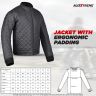 Allextreme Winter Liner for Riding Jacket Quilted Full Sleeved Thermal Running Softshell Windbreaker Jackets (XL, Black)