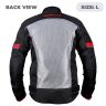 Allextreme SNOWSTORM Bike Riding Jacket CE Level 2 Certified Armour Protector Back Elbows Shoulders Protection Mesh Fabric Motorcycle Rider (L, Black & Red)