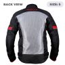 Allextreme SNOWSTORM Bike Riding Jacket CE Level 2 Certified Armour Protector Back Elbows Shoulders Protection Mesh Fabric Motorcycle Rider Gear for Bikers (S, Black & Red)