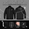 Allextreme GX01 Men's Windcheater with Front Zip Closure Full Sleeve Polyester Windbreaker Sports Winter Jacket for Gym Workout Running Travel Trekking (L, Black)