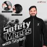 Allextreme GX01 Men's Windcheater with Front Zip Closure Full Sleeve Polyester Windbreaker Sports Winter Jacket for Gym Workout Running Travel Trekking (L, Black)