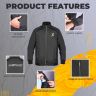 Allextreme GX01 Men's Windcheater with Front Zip Closure Full Sleeve Polyester Windbreaker Sports Winter Jacket for Riders Gym Workout Running Travel Trekking (XL, Black)