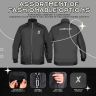 Allextreme GX01 Men's Windcheater with Front Zip Closure Full Sleeve Polyester Windbreaker Sports Winter Jacket for Riders Gym Workout Running Travel Trekking (XL, Black)