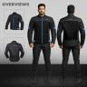 Allextreme TRIPPER Bike Riding Jacket Windproof Biker Mesh Fabric Armour Back Elbows Shoulders Protection Racer Motorcycle Gear Protector for Men (XL, Blue & Black)