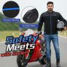 Allextreme TRIPPER Bike Riding Jacket Windproof Biker Mesh Fabric Armour Back Elbows Shoulders Protection Racer Motorcycle Gear Protector for Men (S, Blue & Black)