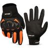 Allextreme Probiker Full Finger Motorcycle Riding Gloves with Hard Knuckle Protective Shells for Motorbike Racing Biking Climbing (XL, Orange)