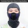 Allextreme EX-MASK-21 Full Face Mask Anti Pollution Sun Protection Warmer Riding Balaclava with Air Filter Mesh for Biking Cycling (Gray)