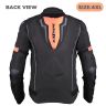 Allextreme WILDFIRE Bike Riding Jacket CE Level 2 Certified Armour Protector Back Elbows Shoulders Protection Mesh Fabric Motorcycle Rider Gear for Bikers (4XL, Black/Neon Orange)