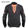 Allextreme WILDFIRE Bike Riding Jacket CE Level 2 Certified Armour Protector Back Elbows Shoulders Protection Mesh Fabric Motorcycle Rider Gear for Bikers (5XL, Black/Neon Orange)