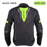 Allextreme WILDFIRE Bike Riding Jacket CE Level 2 Certified Armour Protector Back Elbows Shoulders Protection Mesh Fabric Motorcycle Rider Gear for Bikers (4XL, Black/Neon Green)