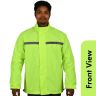 Allextreme Riding Jacket Rain Cover PU Coated Polyester Fabric Waterproof Biker Rainwear with Full Sleeves for Men's Rider Protection Raincoat (S, Neon Green)