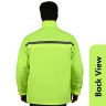 Allextreme Riding Jacket Rain Cover PU Coated Polyester Fabric Waterproof Biker Rainwear with Full Sleeves for Men's Rider Protection Raincoat (S, Neon Green)