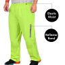 Allextreme Riding Pant Rain Cover PU Coated Polyester Fabric Waterproof Biker Rainwear for Men's Rider Protection Raincoat (XL, Neon Green)