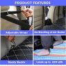 Allextreme S33 Non Inflatable Car Bed Mattress Double-Sided Back Seat Foldable Sleeping Bed for Kids & Adults Travel Trips Camping Picnic Universal Fit - (Aqua Blue)