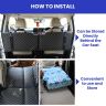Allextreme S31 Non Inflatable Car Bed Mattress Double-Sided Back Seat Foldable Sleeping Bed for Kids & Adults Travel Trips Camping Picnic Universal Fit - (Blue)