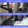 Allextreme S35 Non Inflatable Car Bed Mattress Double-Sided Back Seat Foldable Sleeping Bed for Kids & Adults Travel Trips Camping Picnic Universal Fit - (Light Yellow)