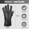 Allextreme Winter Riding Gloves Synthetic Leather Full Finger Warm Mittens for Motorbike Racing Biking Climbing Cold Weather Protection