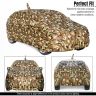 Allextreme K5055 100% Waterproof Car Body Cover Compatible for Kia Seltos 3 Layers UV & Rain Protection Triple Stitched Bottom Elastic with Mirror Pockets (Military/Camouflage Design)