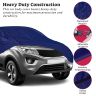 Allextreme TN9002 100% Waterproof Car Body Cover Compatible for Tata Nexon 3 Layers UV & Rain Protection Triple Stitched Full Bottom Elastic Grip with Mirror Pockets (Tiebond Blue)