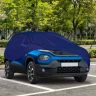 Allextreme PU9002 100% Waterproof Car Body Cover Compatible for Tata Punch 3 Layers UV & Rain Protection Triple Stitched Full Bottom Elastic Grip with Mirror Pockets (Tiebond Blue)