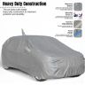 Allextreme TMZ9001 100% Waterproof Car Body Cover Compatible for Mahindra Than 3 Layers UV & Rain Protection Triple Stitched Full Bottom Elastic Grip with Mirror Pockets (Tiebond Grey)