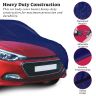 Allextreme I9002 100% Waterproof Car Body Cover Compatible for Hyundai i20 Elite 3 Layers UV & Rain Protection Triple Stitched Full Bottom Elastic Grip with Mirror Pockets (Tiebond Blue)