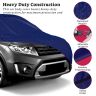Allextreme MBG9002 100% Waterproof Car Body Cover Compatible for Maruti Suzuki Vitara Brezza 3 Layers UV & Rain Protection Triple Stitched Full Bottom Elastic Grip with Mirror Pockets (Tiebond Blue)