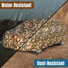 Allextreme SF5054 100% Tested Waterproof Car Body Cover Compatible for Maruti Suzuki Swift UV & Rain Protection Triple Stitched Full Bottom Elastic Grip with Mirror Pockets - Jungle & Blue Piping