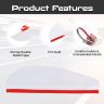 AllExtreme Universal Mirror Rain Visor Smoke Guard Rearview Shield Eyebrow Cover Blades Compatible with Truck SUV Accessories (Transparent)