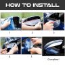 AllExtreme Universal Mirror Rain Visor Smoke Guard Rearview Shield Eyebrow Cover Blades Compatible with Truck SUV Accessories (Transparent)