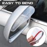 AllExtreme Universal Mirror Rain Visor Smoke Guard Rearview Shield Eyebrow Cover Blades Compatible with Truck SUV Accessories (Transparent)